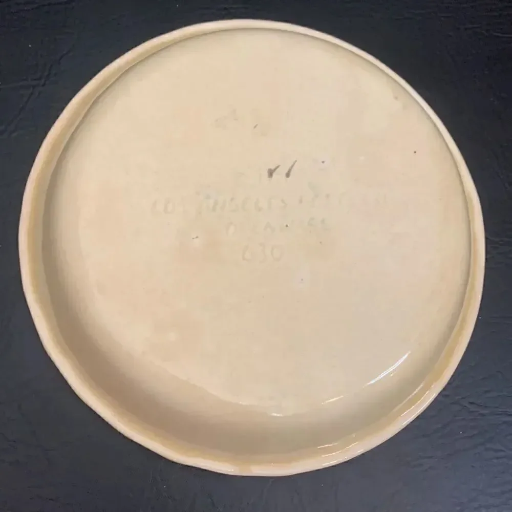 Los Angeles Pottery Oven Ware 630 Apple Pie Baking Serving Round 9 Inch Plate